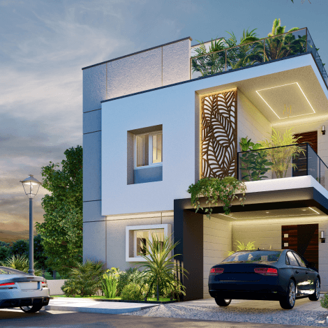 Serene landscape - night view